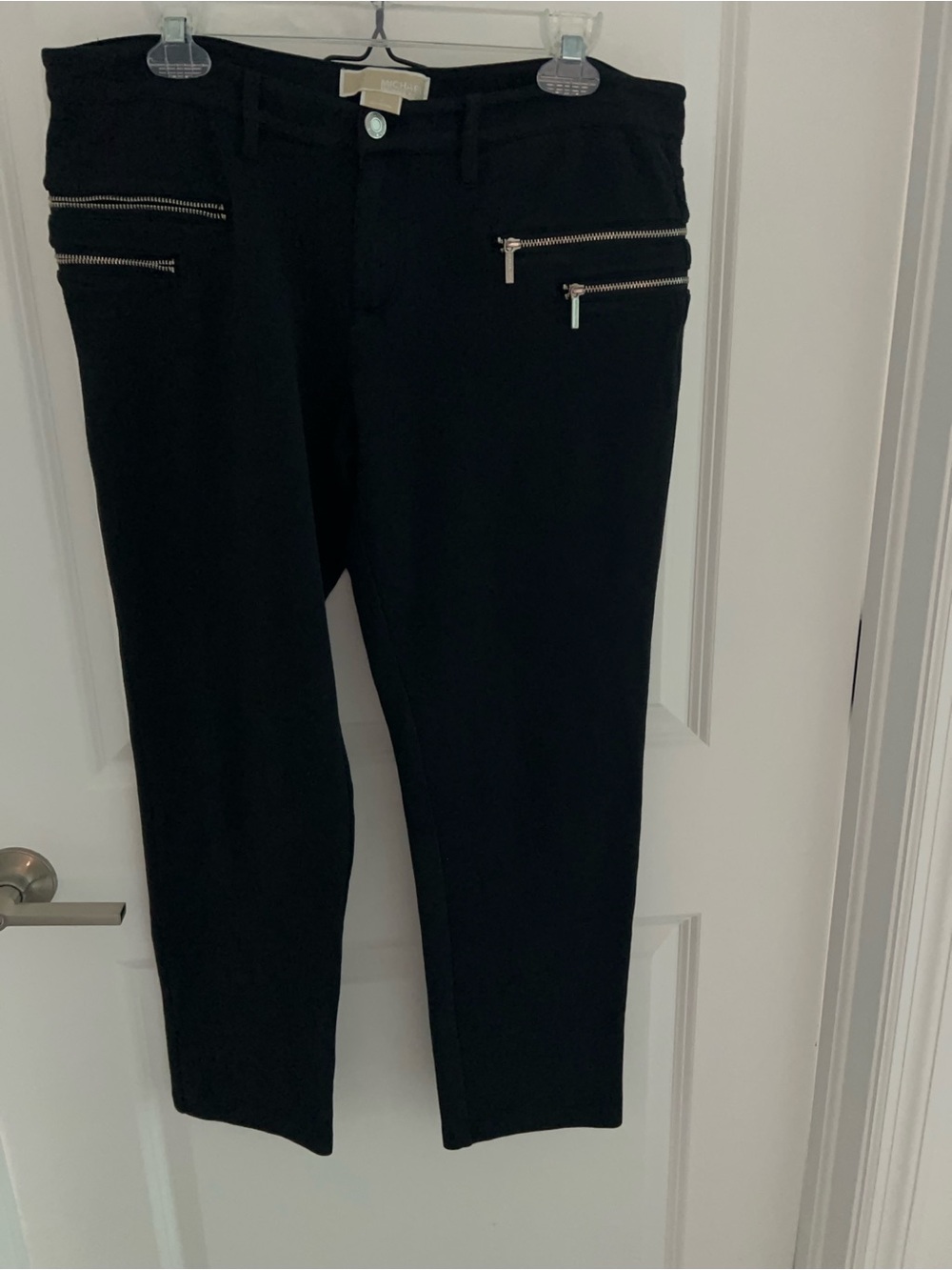 MICHAEL Michael Kors Black Ankle Zip Ponte Pants